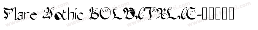 Flare Gothic BOLDITALIC字体转换